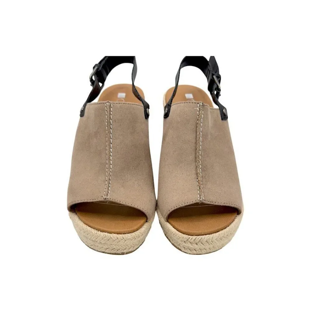 Dolcetta Selma Platform Espadrille Slingback Open-Toe Sandals | Beige 6